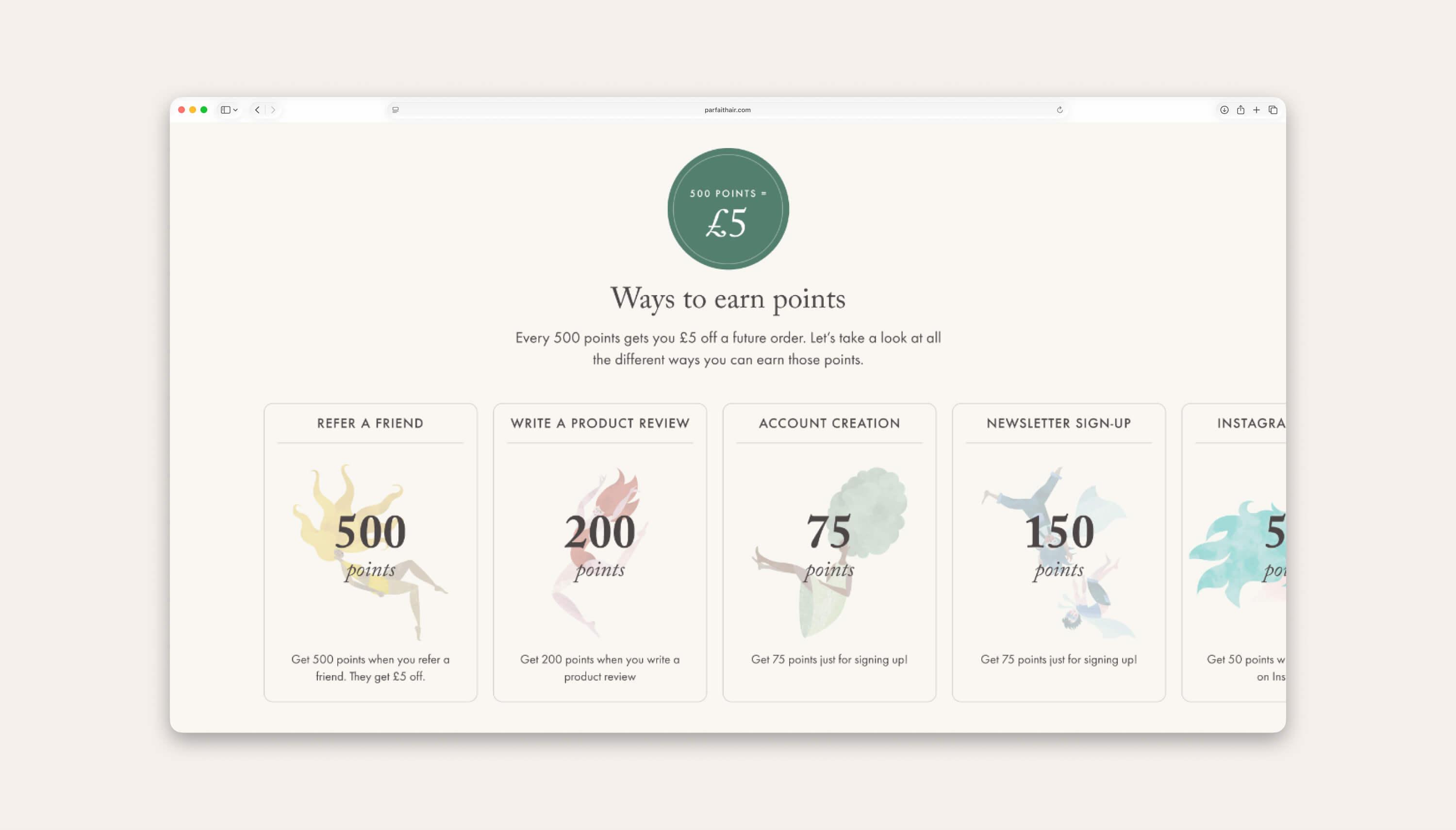 Mock-up of Loyalty Lion landing page.